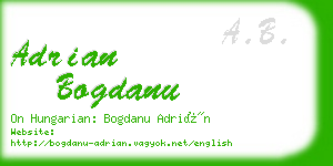 adrian bogdanu business card